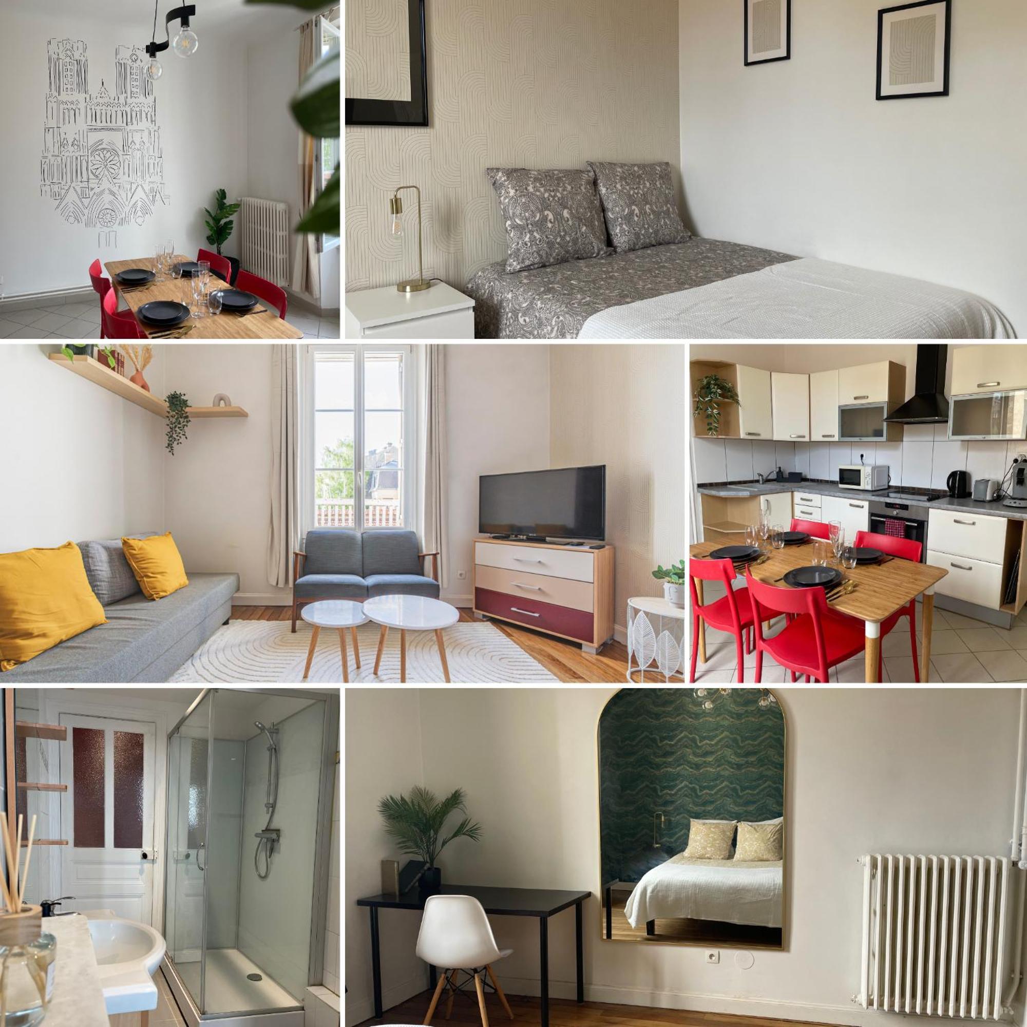 Centre - Parking - Cathedrale Apartment Reims Luaran gambar